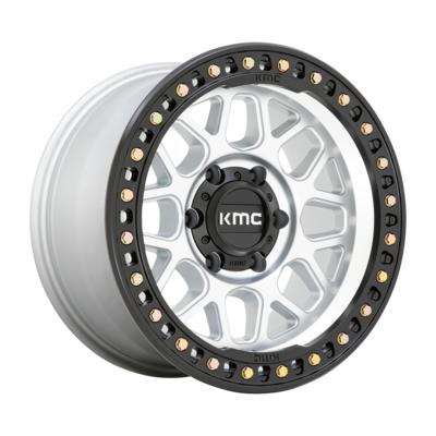 KMC KM549 GRS Wheel, 18x9 with 6 on 5.5 Bolt Pattern - Machined With Satin Black Lip - KM54989068512N